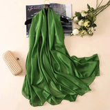 Spring New Linen Long Sunscreen Summer Beach Scarf Shawl Cotton Linen Solid Color Pearl Light Gift Silk Women Wraps Accessories