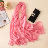 Spring New Linen Long Sunscreen Summer Beach Scarf Shawl Cotton Linen Solid Color Pearl Light Gift Silk Women Wraps Accessories