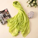 Spring New Linen Long Sunscreen Summer Beach Scarf Shawl Cotton Linen Solid Color Pearl Light Gift Silk Women Wraps Accessories