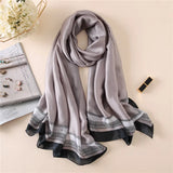 Spring Scarf Women's Luxury Design Scarf Silk Smooth Scarf Soft Muslim Headband Shawl Beach 85x180cm