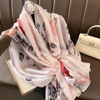 Spring Scarf Women's Luxury Design Scarf Silk Smooth Scarf Soft Muslim Headband Shawl Beach 85x180cm