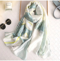 Spring Scarf Women's Luxury Design Scarf Silk Smooth Scarf Soft Muslim Headband Shawl Beach 85x180cm