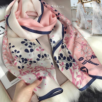 Spring Scarf Women's Luxury Design Scarf Silk Smooth Scarf Soft Muslim Headband Shawl Beach 85x180cm