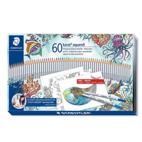 Staedtler Karat Aquarell 125 Professional Watercolour Pencils Tin - Assorted Colours (Set of 60)