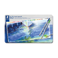 Staedtler Karat Aquarell 125 Professional Watercolour Pencils Tin - Assorted Colours (Set of 60)