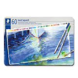 Staedtler Karat Aquarell 125 Professional Watercolour Pencils Tin - Assorted Colours (Set of 60)