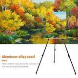 AOOKMIYA Stand Sketch Aluminum Easel Alloy Sketch For Artist Art Supplies Metal Foldable Easel Travel Adjustable Drawing Easel Portable