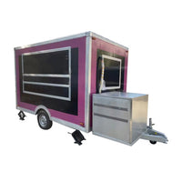 Street Food Cart Trailer with Fried Ice Cream Machine
