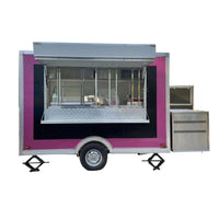 Street Food Cart Trailer with Fried Ice Cream Machine