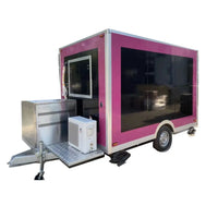 Street Food Cart Trailer with Fried Ice Cream Machine