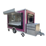 Street Food Cart Trailer with Fried Ice Cream Machine