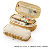 Student Case, Pencil Travel Pocket Cosmetic Organizer Bag Canvas Classic Angoo Storage For Stationery [c-block] Pen Fold