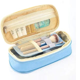 Student Case, Pencil Travel Pocket Cosmetic Organizer Bag Canvas Classic Angoo Storage For Stationery [c-block] Pen Fold