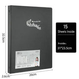 Student Piano Music Binder, Folha A4, Pasta de Documento, Inserção Transparente, Pasta de Partituras, 3 Ring Binder