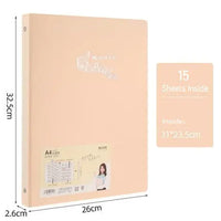 Student Piano Music Binder, Folha A4, Pasta de Documento, Inserção Transparente, Pasta de Partituras, 3 Ring Binder