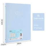 Student Piano Music Binder, Folha A4, Pasta de Documento, Inserção Transparente, Pasta de Partituras, 3 Ring Binder