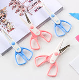 Students DIY Craft Scissors Zig Zag Lace Scissors Safty Design for Kids Paper Cutting Handmade Scissor Staionery