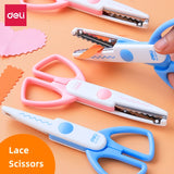 Students DIY Craft Scissors Zig Zag Lace Scissors Safty Design for Kids Paper Cutting Handmade Scissor Staionery