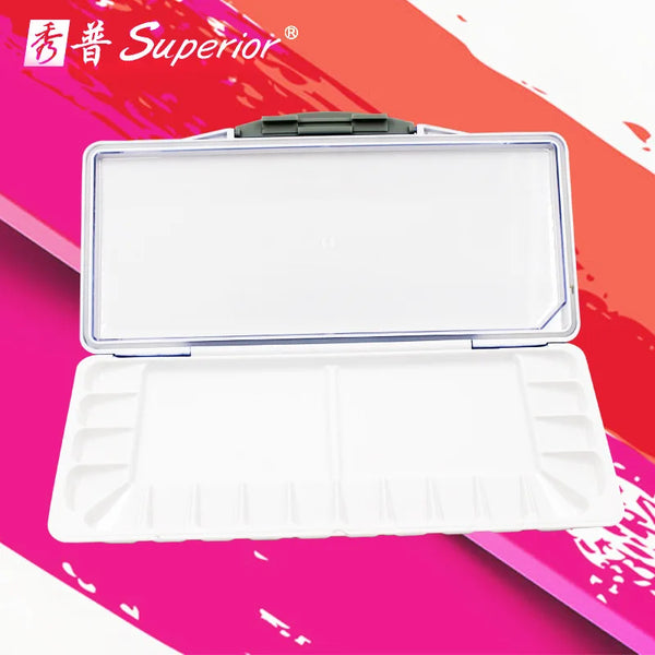 AOOKMIYA Superior Seal Water Color Painting Palette 18/23/32 Grids Flip Cover Moisturizing Plastic Watercolor Art Palette Box