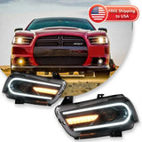 TYPY Car Light For Dodge Charger Headlight 2011-2014 LED Projetor head Lamp Daytime Running Light Automotive Accessories