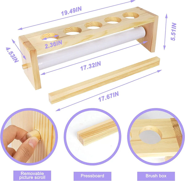 Tabletop Wooden Paper Roll Dispenser