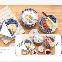 AOOKMIYA Tableware set wholesale 58 peacock tableware Jingdezhen Ceramic tableware set Chinese plate bone china bowl