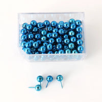 Tachinhas de Polegar Pins para Cork Board, Thumbtack Desenho Pins, Bola Azul Brilhante, Foto Decorativa, Wall Map Pins