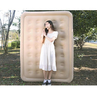 AOOKMIYA Thicken Camping Air Mattress Portable Quick Inflatable PVC Sleeping Bed Indoor Household Fireplace Mats Built-in Pump