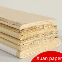 Thicken Handmade Bamboo Pulp Half Ripe Rice Paper Chinese Calligraphy Xuan Paper Beginner Adult Painting Copy Super Thin Papier