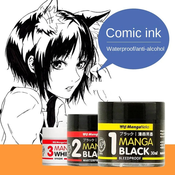 Tinta Japonesa de Desenho de Tinta Quadrada, Impermeável, Anti Álcool, Alto Brilho, Linha do Gancho, Secagem Rápida, Tinta Branca, Ilustração, Pintada à Mão