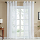 Topfinel Plain Voile Curtain White Sheer Curtains for Living Room Bedroom Decorative Door Curtain Window Tulle Drapes CustomMade