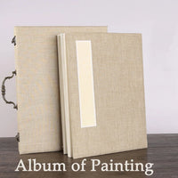 Traditional Chinese Album of Painting Calligraphy Page Book Blinding Notebook Fiberflax Painting Supply Stationary