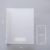 Transparent PP Plastic Spiral Notebook Cover B5/A5 Binder Planner Cover Loose Leaf book Cover Black/White Color