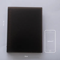 Transparent PP Plastic Spiral Notebook Cover B5/A5 Binder Planner Cover Loose Leaf book Cover Black/White Color