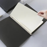 Transparent PP Plastic Spiral Notebook Cover B5/A5 Binder Planner Cover Loose Leaf book Cover Black/White Color