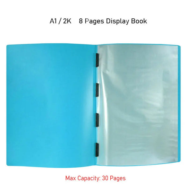 A2 Display Book Drawing Presentation Book 4K 30 Transparent