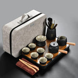 Travel Kung Fu Tea Set China Complete Set Of Home Office Leisure Tea Artifact New High-End Teapot Cup Cover Bowl Small Plate