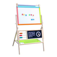 USA DIRECT - Children's Small Chalkboard Multifunction Blackboard And White Board For Kids With Stand