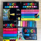 Uni Posca Paint Marker Pen Set, Graffiti Art Pen, Base de água, Graffiti Gift, PC-1M, 3m, 5m, 8K, 17K, 7, 8, 15, 16, 24, 29, 48 cores