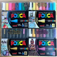 Uni Posca Paint Marker Pen Set, Graffiti Art Pen, Base de água, Graffiti Gift, PC-1M, 3m, 5m, 8K, 17K, 7, 8, 15, 16, 24, 29, 48 cores