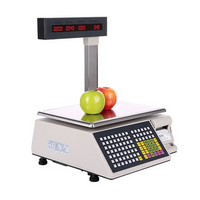 Veidt Weighing TM-Ab Digital Price Computing Scale 30 kg Fruit Vegetable Platform Label Cash Register Scale with Printer