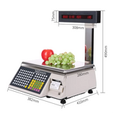 Veidt Weighing TM-Ab Digital Price Computing Scale 30 kg Fruit Vegetable Platform Label Cash Register Scale with Printer