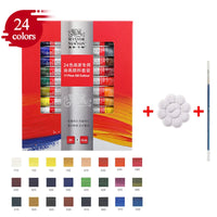 WINSOR&NEWTON 12/18/24 Colors Professional Oil Paint Pigment Set 12ml Tube For Artist Oil Painting Drawing Supplies High Quality