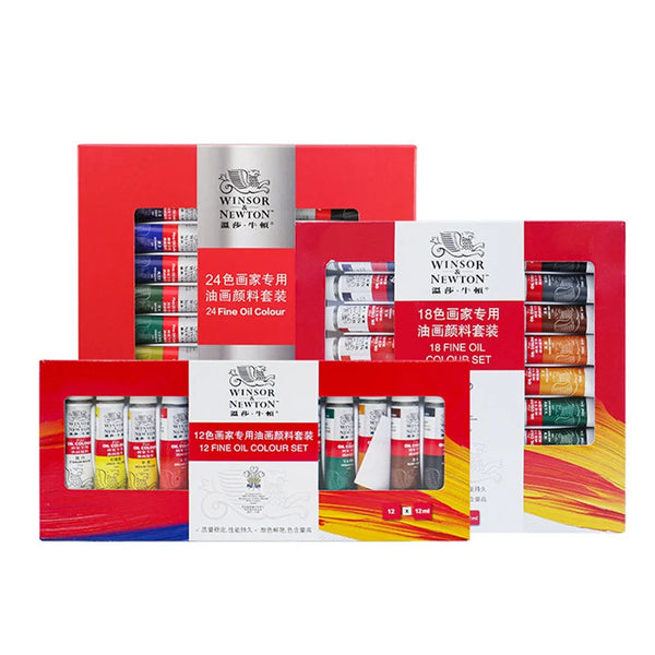 WINSOR&NEWTON 12/18/24 Colors Professional Oil Painting Paints/Pigments 12ML Fine Paste Oil Painting Pigments for Artist Drawing