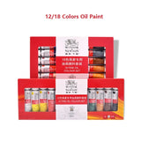 WINSOR&NEWTON  12/18 colours oil colors paints ART  fine painting supplies 12ml/piece