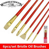 WINSOR&NEWTON High hardness Bristle  paint brush Artist professional Oil Acrylic brush  art supplies