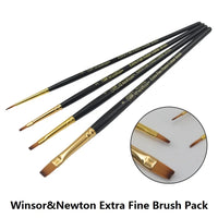 WINSOR&NEWTON Painter professional Paint brushes  gouache oil  Acrylic brush 4pcs/set or 6pcs/set