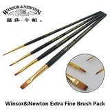 WINSOR&NEWTON Painter professional Paint brushes  gouache oil  Acrylic brush 4pcs/set or 6pcs/set