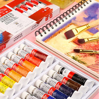 WINSOR&NEWTON Professional Color Oil Paint 12/18/24 Colors 12 ML Tube Fine Painting Pigments With Brush And Palette Art Supplies