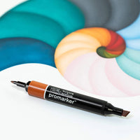 WINSOR&NEWTON Professional Promarker Pen 6/12 Colors Double-side(round toe and oblique) Drawing Design Marker Pen